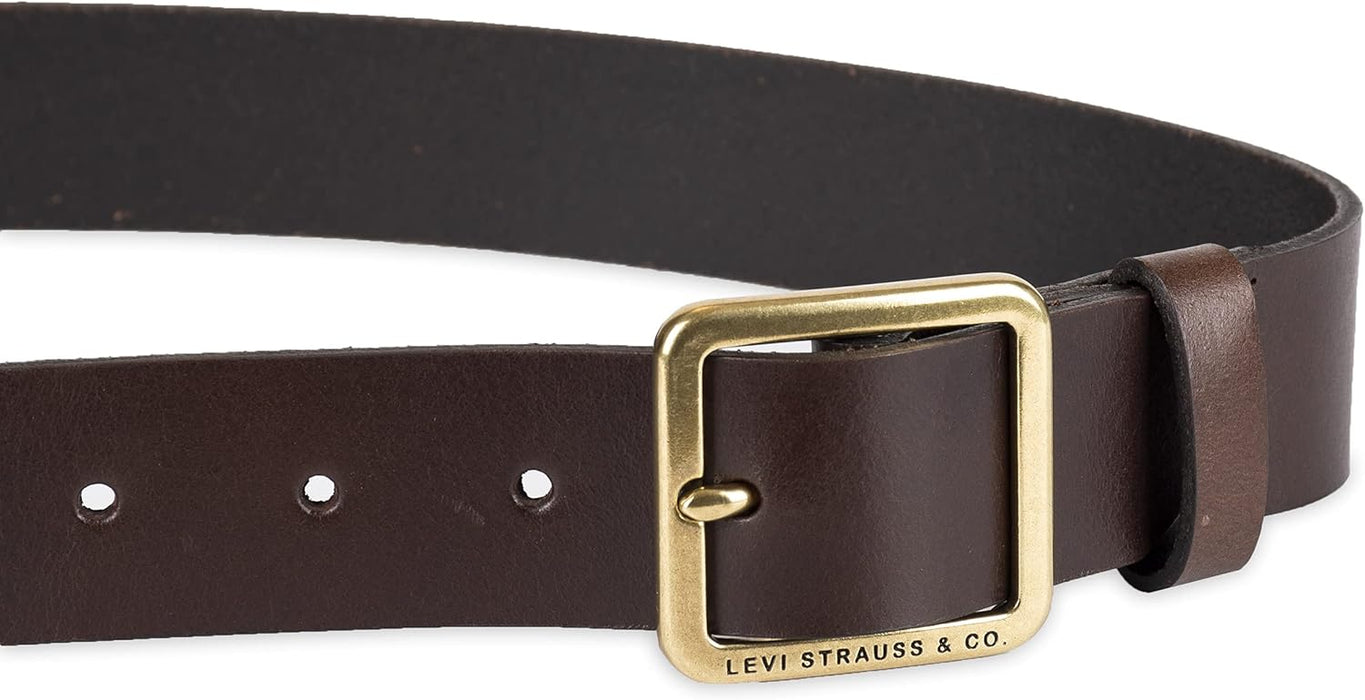 Levi's womens Plus Size Square Center Bar Buckle Leather Belt Belt