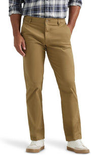 Lee Men's Extreme Motion Flat Front Regular Straight Pant - Bronze