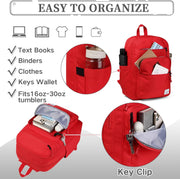 VASCHY School Backpack for Women, Unisex Large Bookbag Schoolbag Casual Daypack for High School/College/Teens/Travel/Work