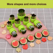Vegetable Cutter Shapes Set (9 Piece) - Mini Cookie Cutters, Vegetable Shape Cutters for Kids, Bento Lunch Box Accessories