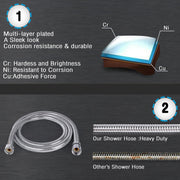 Aputue Handheld Bidet Sprayer for toilet, 304 Grade Stainless Steel Bathroom Jet Spray with 1.2 Meter Shower Tube, Portable Adjustable Water Pressure Handheld Bidet Sprayer for Bathroom （Black）