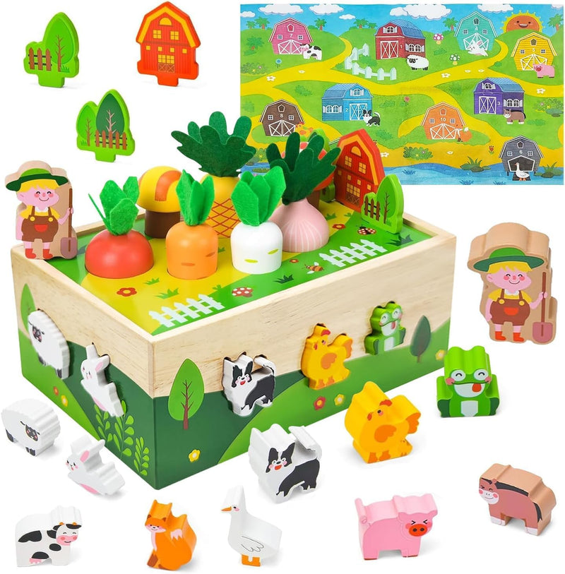 Moonmen 23 Pcs Montessori Toys for Babies 0-3-6-12 Months, 3 in 1 Soft Baby Teething Toys and Stacking Building Blocks for Sensory Developmental Education of Toddlers 12-18 Months