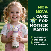 Kids Water Bottle 460ml Insulated Stainless Steel - AMICA STUDIO (Nova Unicorn)