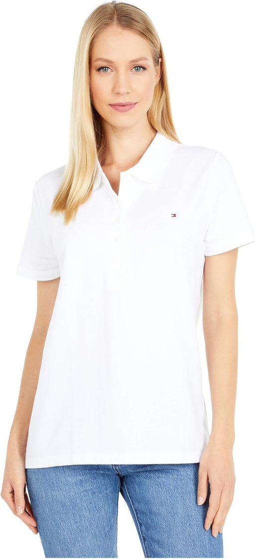 Women's Classic Short Sleeve Polo (Standard and Plus Size) - White