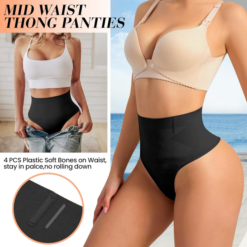Tummy Control Thong Shapewear for Women Tummy Control Seamless Shaping Thong Underwear Body Shaper Panties