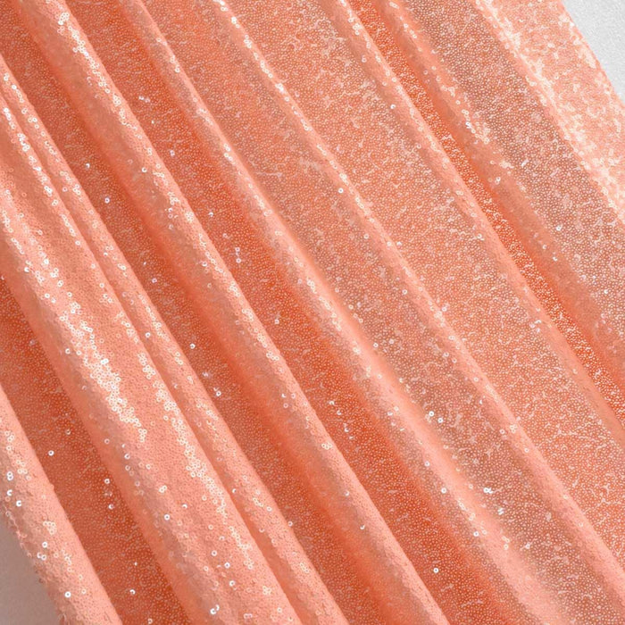 LQIAO 2 Panels Light Gold Sequin Backdrop Glitter Fabric for Wedding Birthday Parties Shimmer Wall-2x8ft