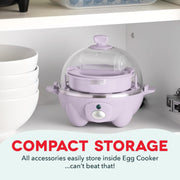 DASH Rapid Egg Cooker: 7 Egg Capacity Electric Egg Cooker for Hard Boiled Eggs, Poached Eggs, Scrambled Eggs, or Omelets with Auto Shut Off Feature - Aqua