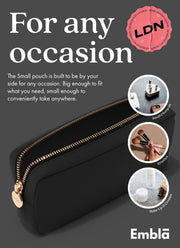 Makeup Bag Travel Bag Pouch, Toiletry Bag, Makeup Organizer, Nylon Cosmetic Zipper Pouches, Clutch, Coin Purse, Storage Bag Organizer, Make up bags Mini, Small, Large Womens, Black, Small