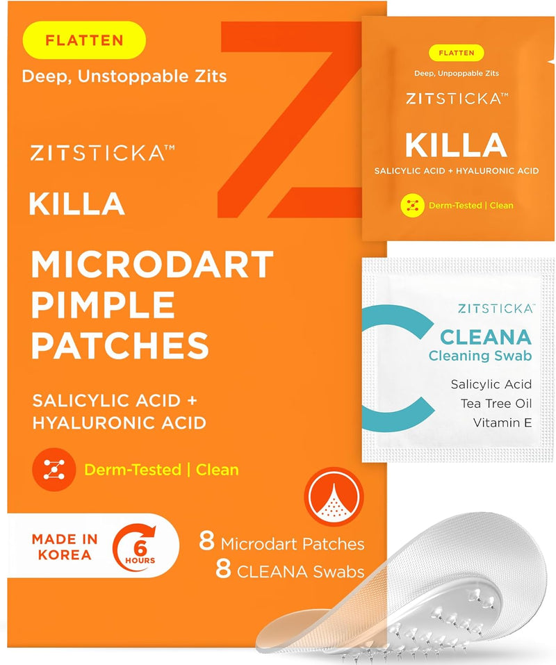 ZitSticka KILLA Kit - Pimple Patch, Spot Treatment,8 Patches and 8 Priming Swabs