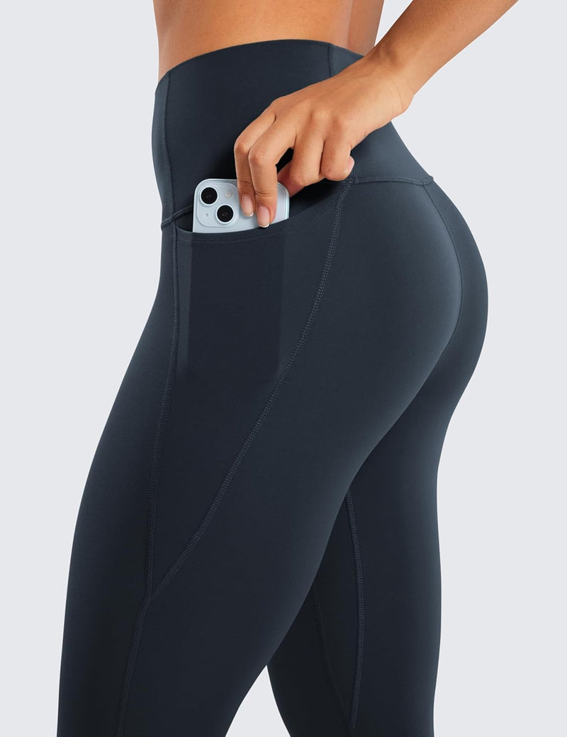 CRZ YOGA Womens Butterluxe Workout Capri Leggings with Pockets 21 Inches - High Waisted Gym Athletic Crop Yoga