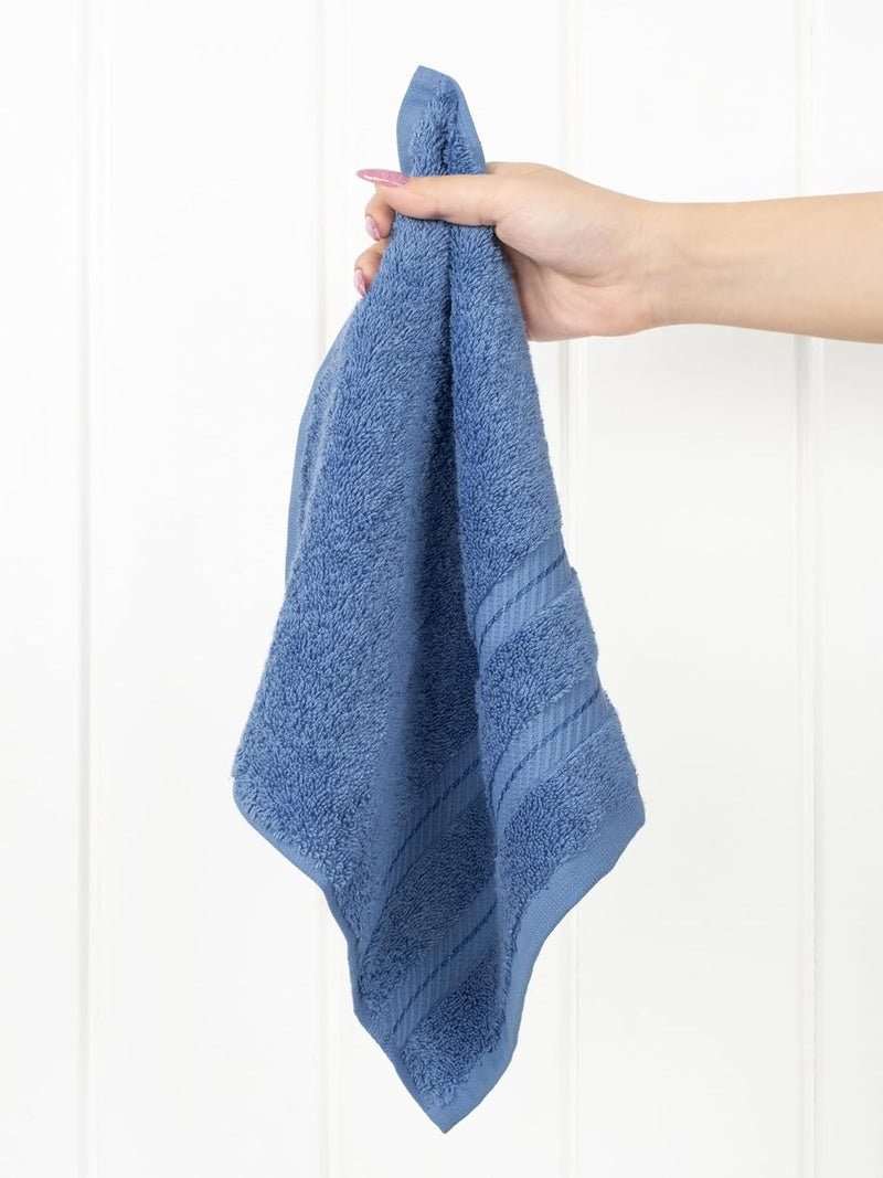 American Soft Linen GMSD 6-Piece 100% Turkish Genuine Cotton Premium & Luxury Towel Set for Bathroom & Kitchen, 2 Bath Towels, 2 Hand Towels & 2 Washcloths [Worth $72.95] - Rockridge Grey