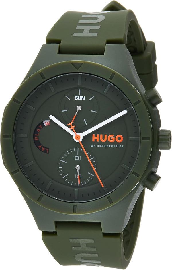 Hugo LIT MULTI Men Watch, Analog - GREEN / GREEN