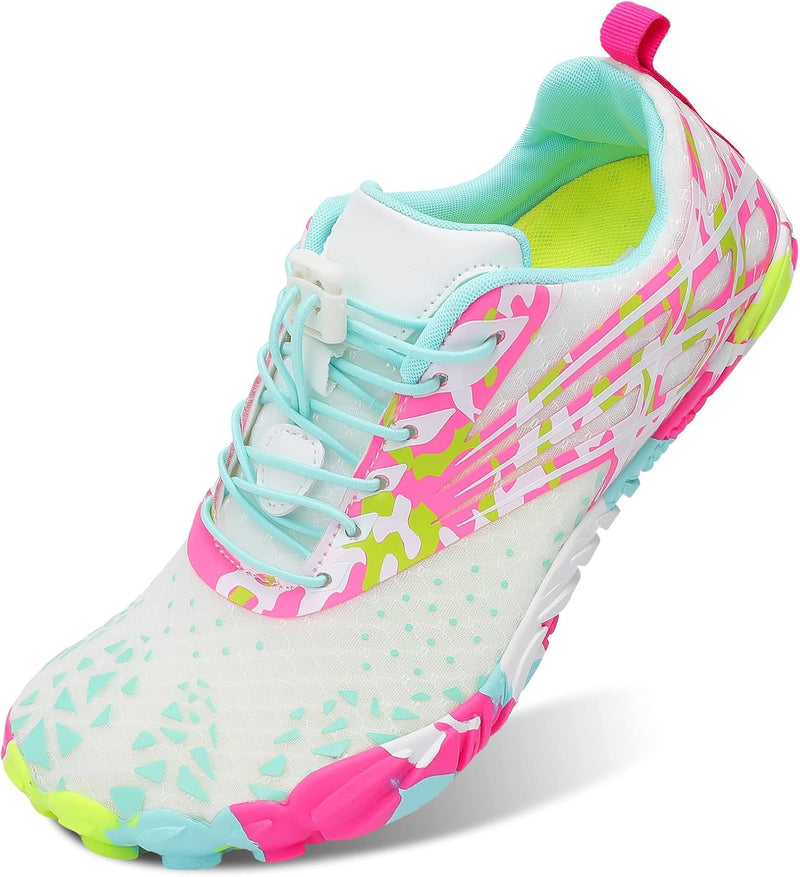 L-RUN Men Women Water Athletics Shoes Quick Dry Barefoot Wide Toe Aqua Beach Shoes for Swimming Surfing