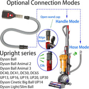 Pet Shedding Brush Kit Compatible with Dyson V15 V11 V10 V8 V7 V6, Vacuum Attachment as Cat and Dog Hair Grooming Brush with 3.3ft Extension Hose plus Converting Adaptor
