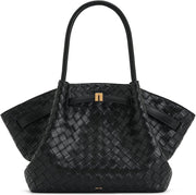 Women's Hana Medium Tote Bag - Weave Black