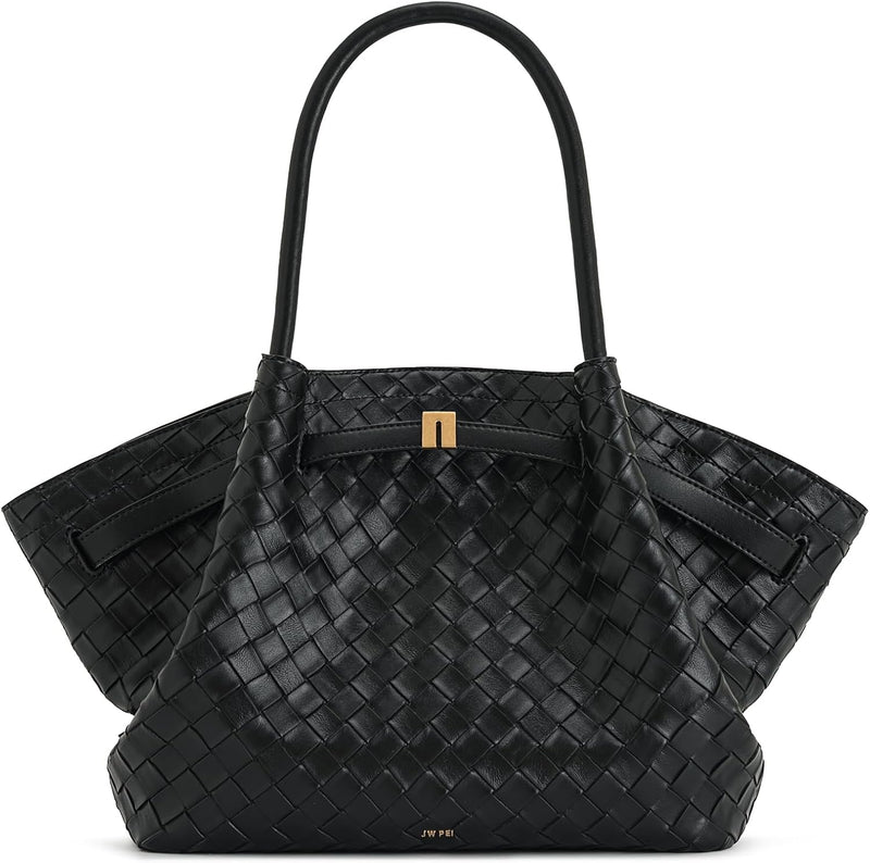 Women's Hana Medium Tote Bag - Weave Black