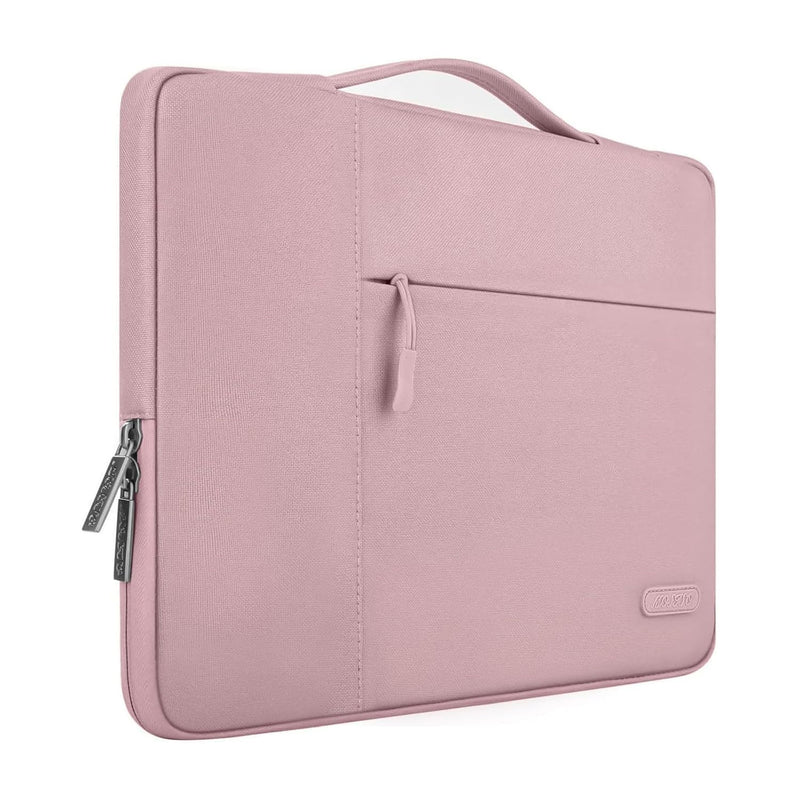 MOSISO Laptop Case 15 inch, 15 inch Laptop Sleeve with Handle Compatible with MacBook Air 15 M3 M2 2025-2023, Surface Laptop 15, Dell XPS 15, Polyester Multifunctional Computer Bag, Pink