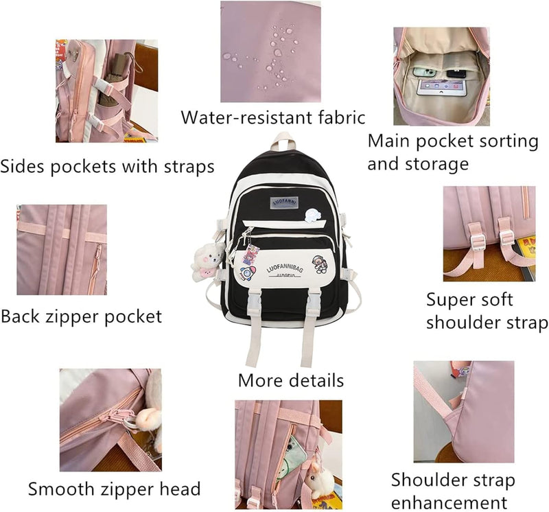 Teens Backpack for School, Daily Travel Laptop Backpacks for Teens Girls Women Students