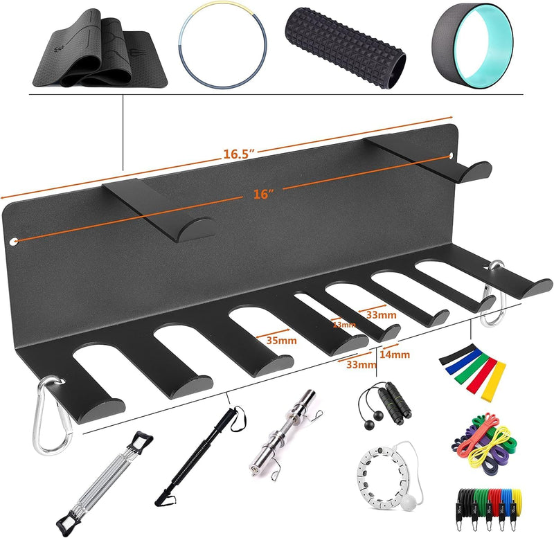 Multi-Use Gym Equipment Storage Rack, Resistance Bands Heavy Duty Dumbbell Rack for Exercise Bands, Lifting Belts and Jump Ropes