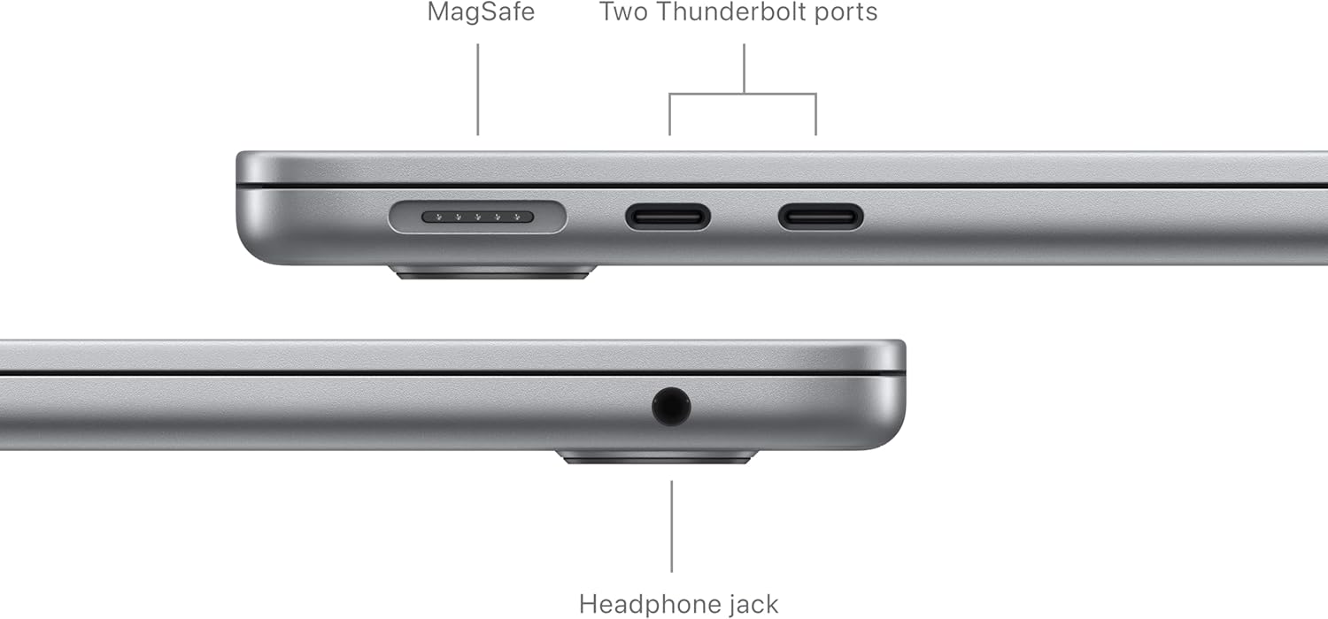 Apple 2024 MacBook Air (13-inch, Apple M3 chip with 8â€‘core CPU and 10â€‘core GPU, 8GB Unified Memory, 512GB) - Space Gray