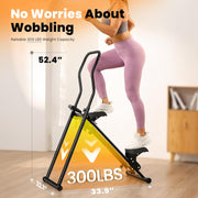 Vertical Climber, Pro Stair Stepper for Full-Body Workout, Compact & Foldable Cardio Exercise Stair Climber with Extended Step Range, Improved & Adjustable Handlebar & Pedals (Random Color)