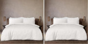 Easy Living Stripe 2Pcs Duvet Cover Set 160x220 cm with Single Pillow Case; White Size: Single - 220x240 (Pack of 2) White