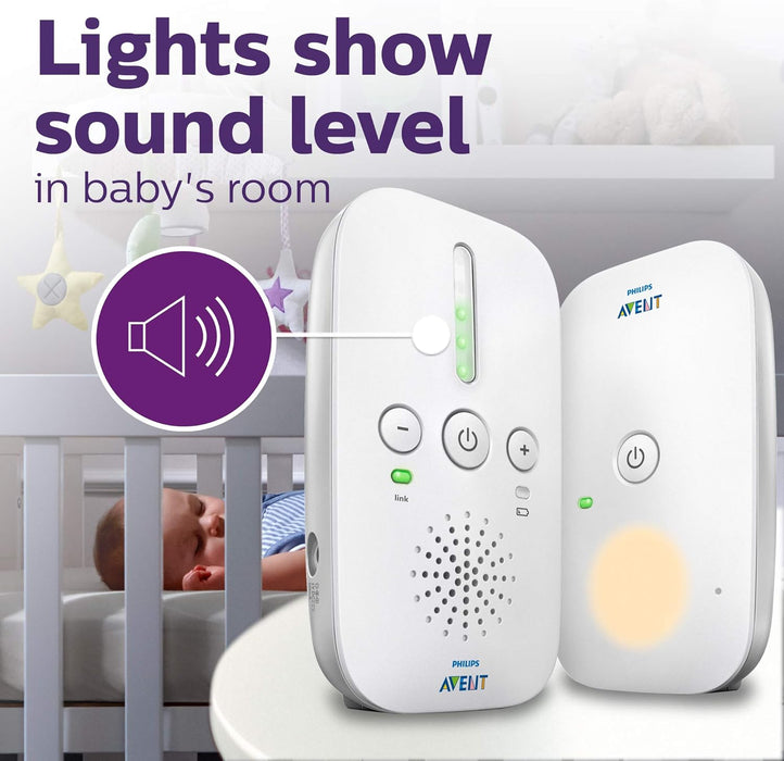 Philips AVENT Audio Baby Monitor DECT, White, SCD502/10