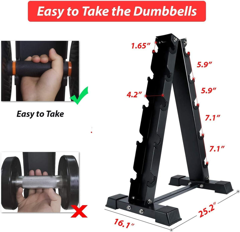 Max Strength Dumbbell holder Durable storage for fitness weights Bar A-Frame dumbbell weight rack Fitness A-Frame Dumbbell Rack Stand Pairs Weight Rack for Dumbbells (6 PAIRS)