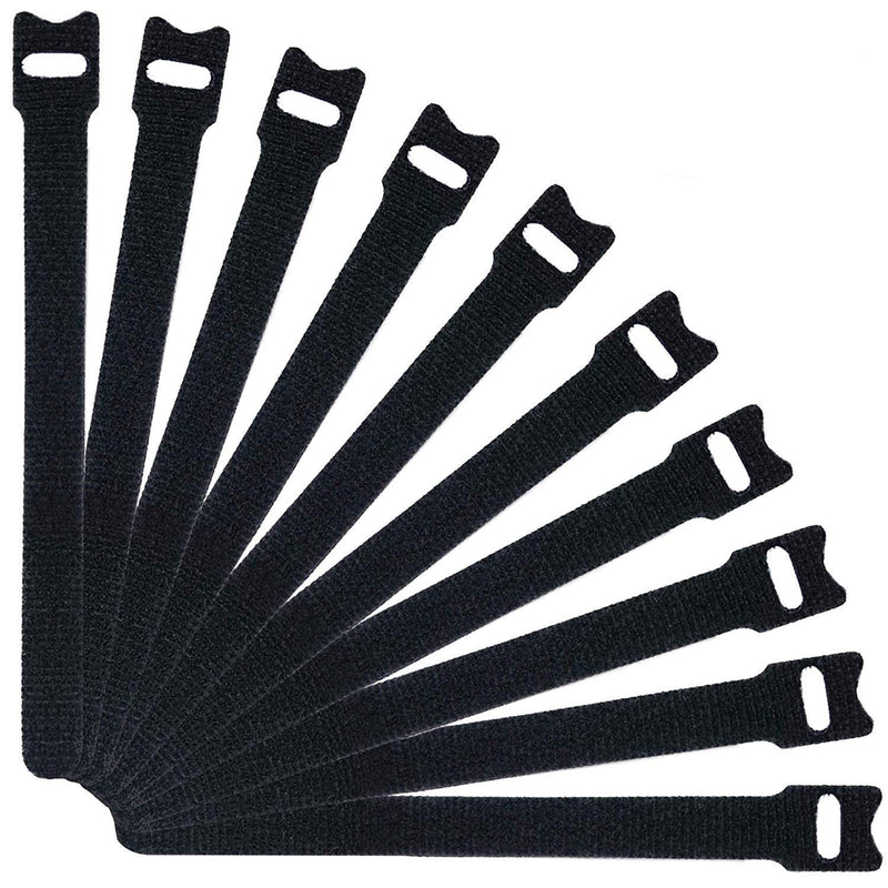 SHOWAY Reusable Cable Ties, 50 pcs Reusable Cable Organizer, Fastening Cord Wraps, Adjustable Cable Strap Hook and Loop Cord Ties, Under Desk Charging or Data Cables Management
