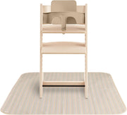 Baby Splat Mat 42.5x42.5 Inch (Fog) Water Resistant for Under High Chair and Infant Play - Retro Stripes