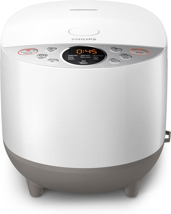 Philips Digital Rice Cooker - with Smart 3D heating, 1.8L, Automatic keep warm function - HD4515/55