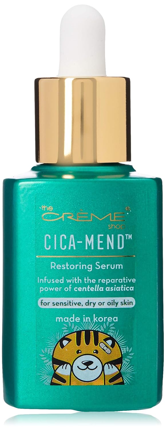 The Crème Shop Cica Face Serum. Centella Asiatica Soothe Repair & Moisturize. For Sensitive Irritated Skin, Rosacea. Made In Korea 30Ml, White