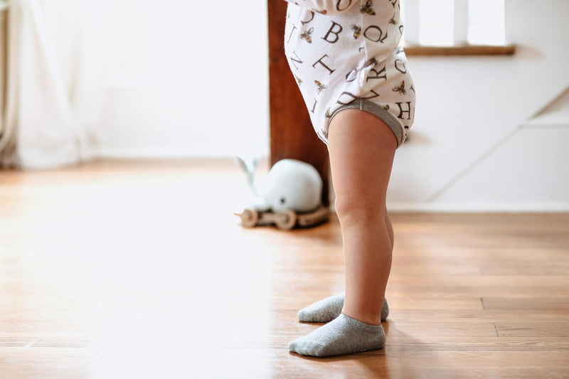 Burt's Bees Baby Unisex Baby, 6-pack Ankle Socks With Non-slip Grips, Made With Organic Cotton