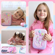 Pencil Case For Girls, Cute Kids, Unicorn Pouch Storage Large Capacity, Kawaii Toddler Pink Portable Bag