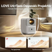 BYINTEK U4 Projector Mini 1080P Projector LED WiFi 6 BT5.0, Autofocus Outdoor Portable Movie Projector for Home Theater/Outdoor/Business/Gaming/Teaching