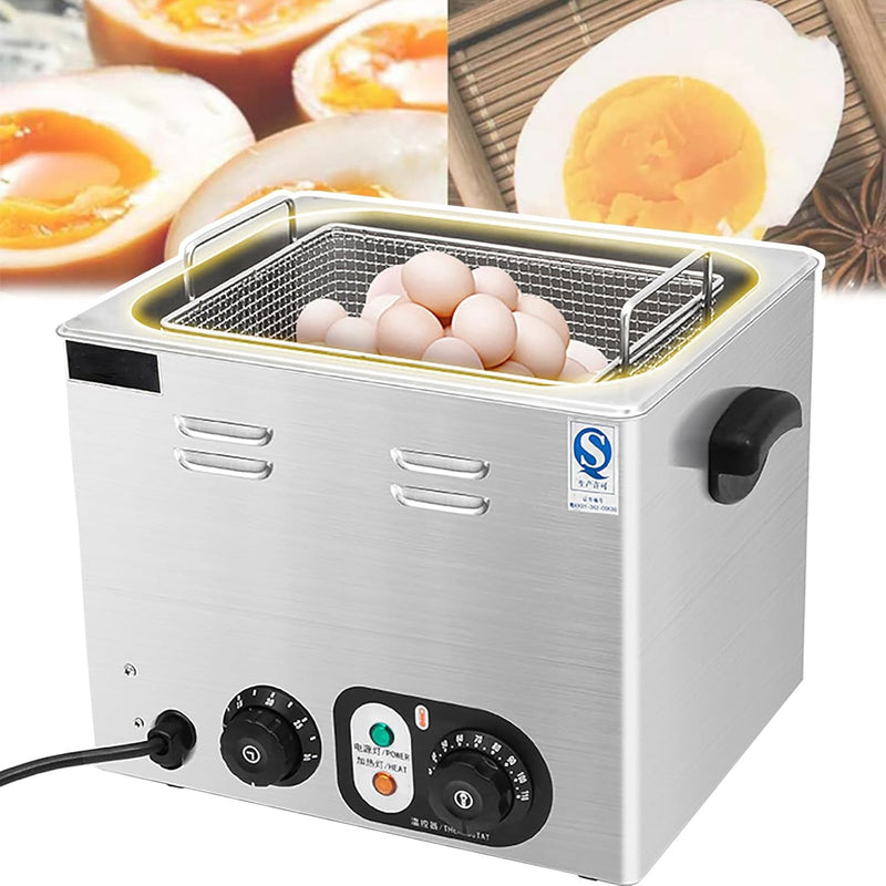 ZILOOK Commercial Egg Cooker, 2600w Boiled Hot Spring Eggs, 60 Eggs, 30-110°C Temperature Control / 0-60 Minutes Timer, Soft-Boiled Eggs/Hard-Boiled Eggs/Tea Eggs