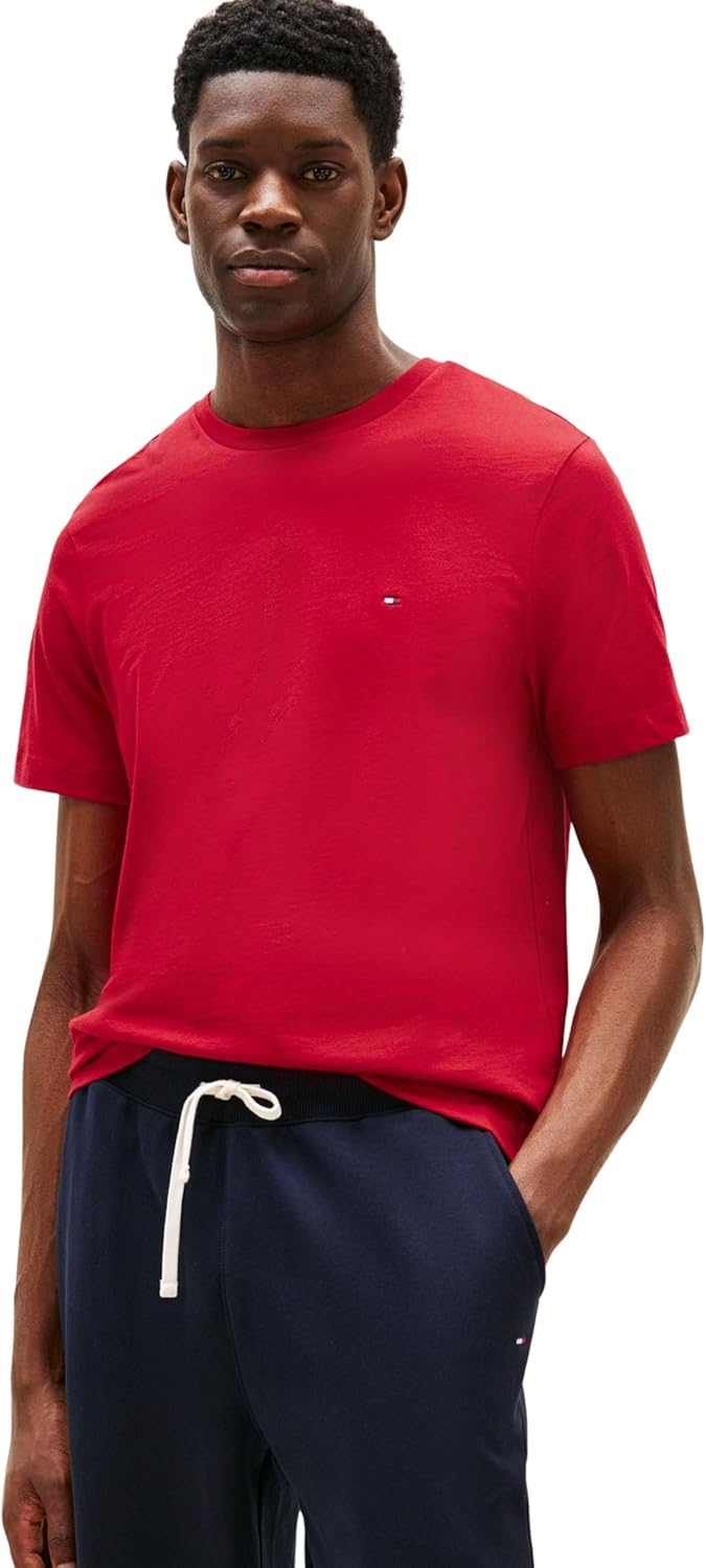 Mens Ess seasonal reg fit S/S T-Shirt (pack of 1) - Medium Red