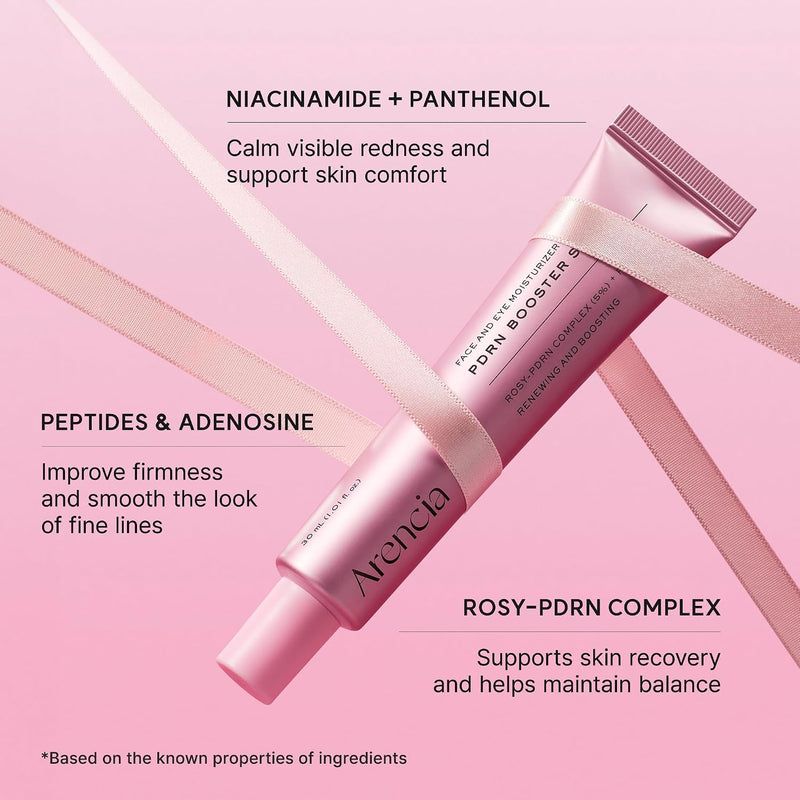 PDRN Booster Shot Serum, Rosy-PDRN & Peptides for Glowy, Healthy Skin, 30ml/1.01 fl oz