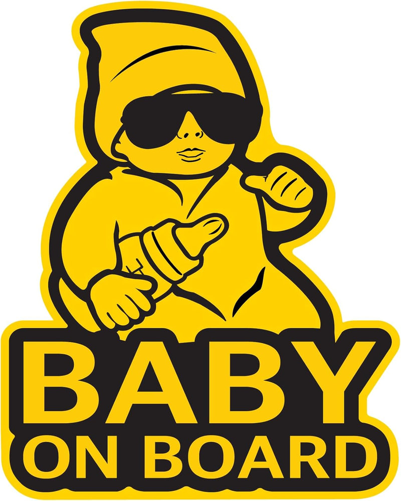 TARAA Baby On Board Car Sticker – Safety Sign for Vehicles | Waterproof & Stylish Vinyl Decal for Car Windows | Easy to Apply & Remove | Cute Baby Warning for Drivers Behind