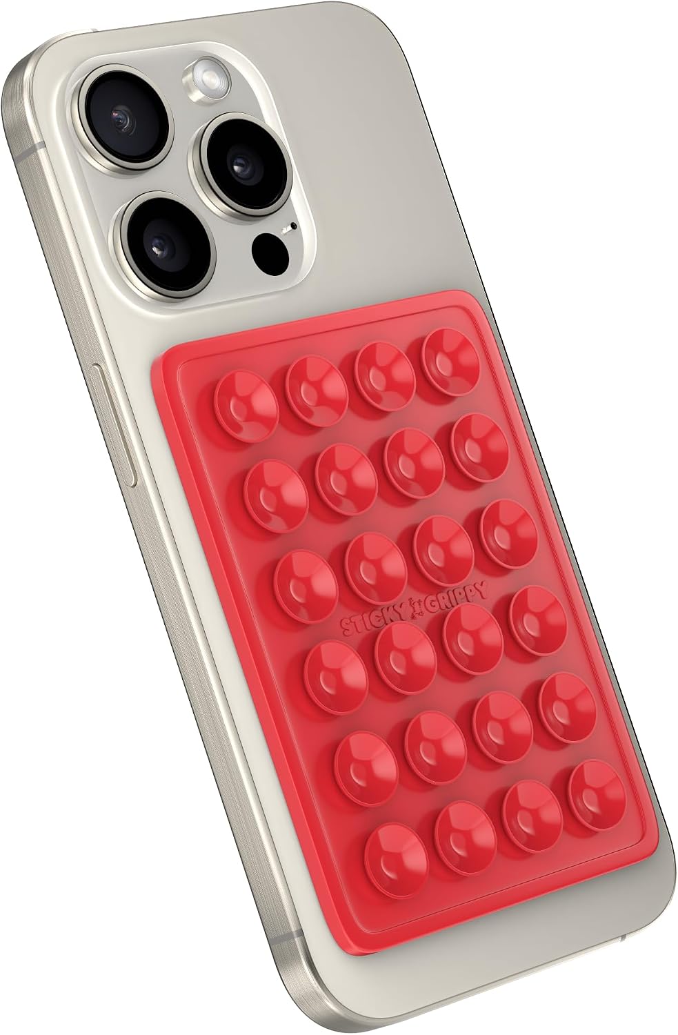 StickyGrippy Suction Phone Case Mount, Silicon Adhesive Phone Accessory for iPhone and Android, Hands-Free Fidget Toy Mirror Shower Phone Holder, Tiktok Videos and Selfies (Black) – image 7