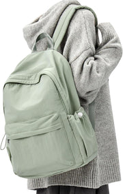 WEPOET Backpack For Women Men Waterproof College Backpack Small Travel Laptop Backpack Lightweight Gym Backpack - Green