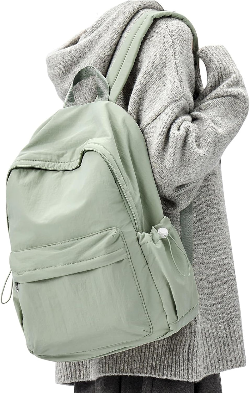 WEPOET Backpack For Women Men Waterproof College Backpack Small Travel Laptop Backpack Lightweight Gym Backpack - Green