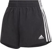 female Adult Essentials 3-stripes Woven Casual Shorts - L BLACK/WHITE