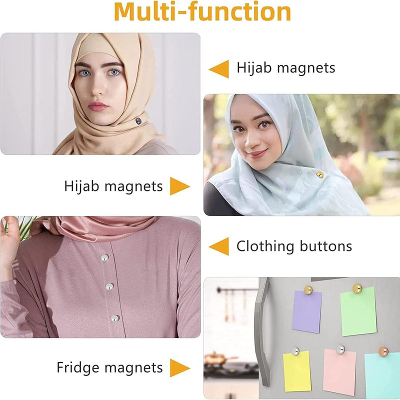 8 Pieces Magnetic Hijab Pins Super Strong Magnetic Pins for Women’s Scarves Hats Knitwear Lapels and Safety – Shiny & Matte Styles 8 Colors