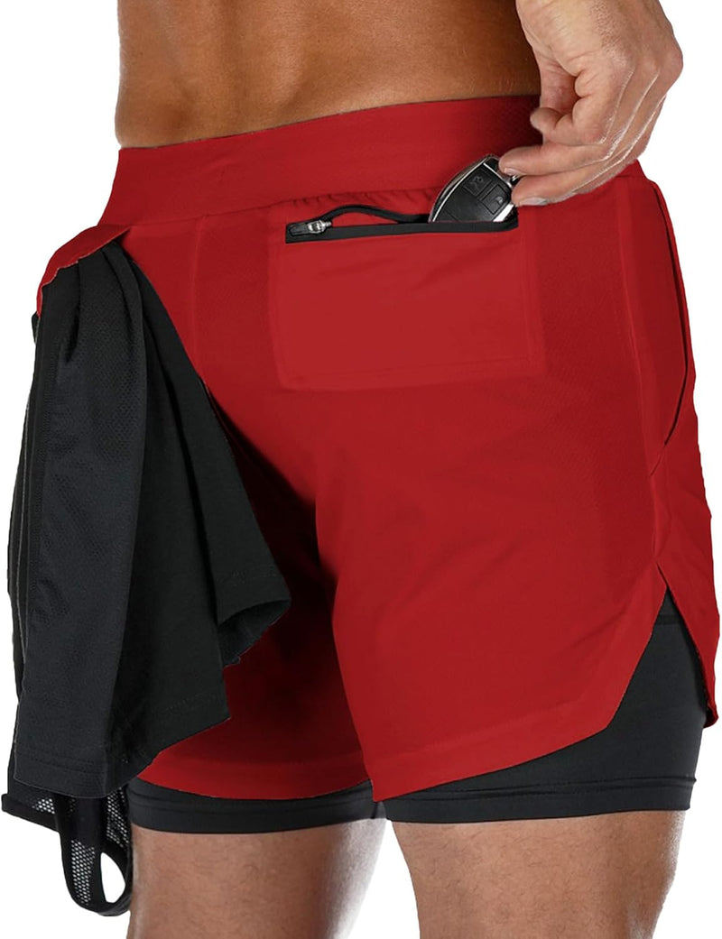 Dress Cici Gym Shorts for Men, Men's Activewear Running Shorts,Drawstring Gym Shorts Men, 2 Layer Loose Athletic Shorts with 4 Pockets