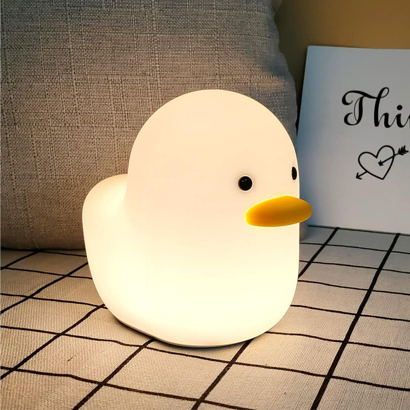LEDHOLYT Night Light for Kids, Cute Silicone Nursery Pear Lamp for Baby and Toddler,Fruit NightLight for Boys and Girls,Squishy Night Lamp for Bedroom,Kawaii Bedside Lamp for Kids Room (Pear) - Ducks