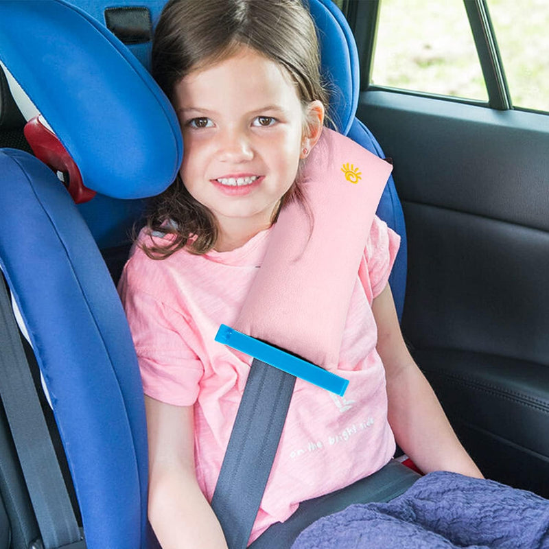 ExpressShop Seat Belt Pillow Car Seat Belt for Kids, Adjust Vehicle Shoulder Pads Safety Belt Protector Cushion Plush Soft Auto Seat Belt Strap Cover Headrest Neck Support for Children (4Pack)