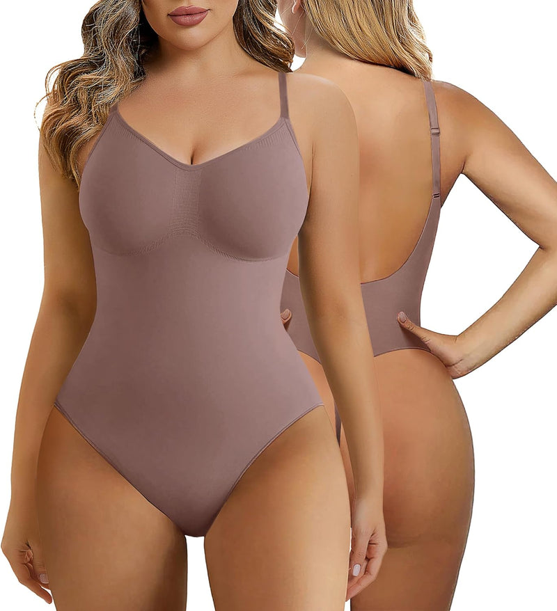 SHAPERX Bodysuit for Women Tummy Control Shapewear Seamless Sculpting Thong Body Shaper Tank Top