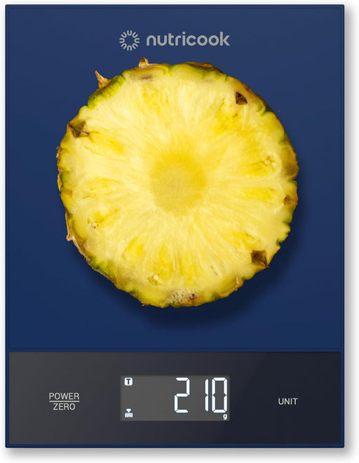 Nutricook Food Scale, 11lb Digital Kitchen Scale, Weight in Grams and Ounces (1g Precise) for Baking, Cooking, Nutrition and Meal Prep, Tare Function - Blue