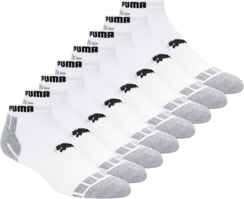 Men's 8 Pack Low Cut Socks Running Socks - White/Black